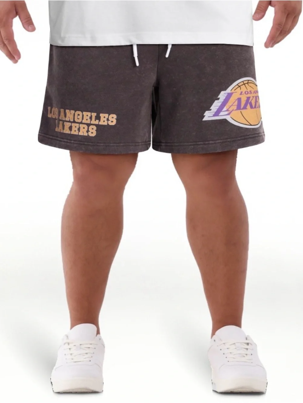 NBA Big Men's Graphic Fleece Shorts, Los Angeles Lakers Size 3XL Lakers Logo